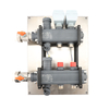 The two branches of the floor heating manifold are equipped with water flow controllers