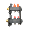 Ball valve of HVAC manifold with thermometer