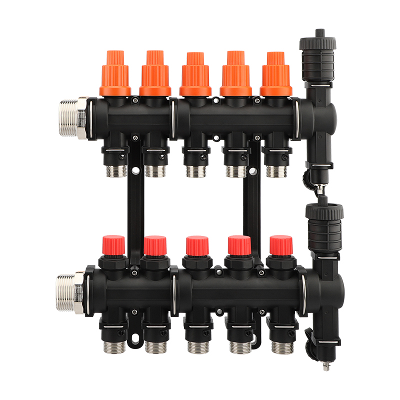 Floor heating water flow distributor