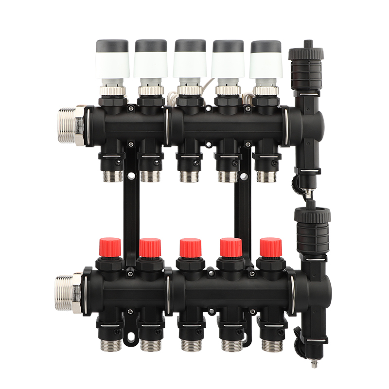Floor heating water flow distributor