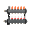 The left and right interfaces of the main pipe of the floor heating water manifold