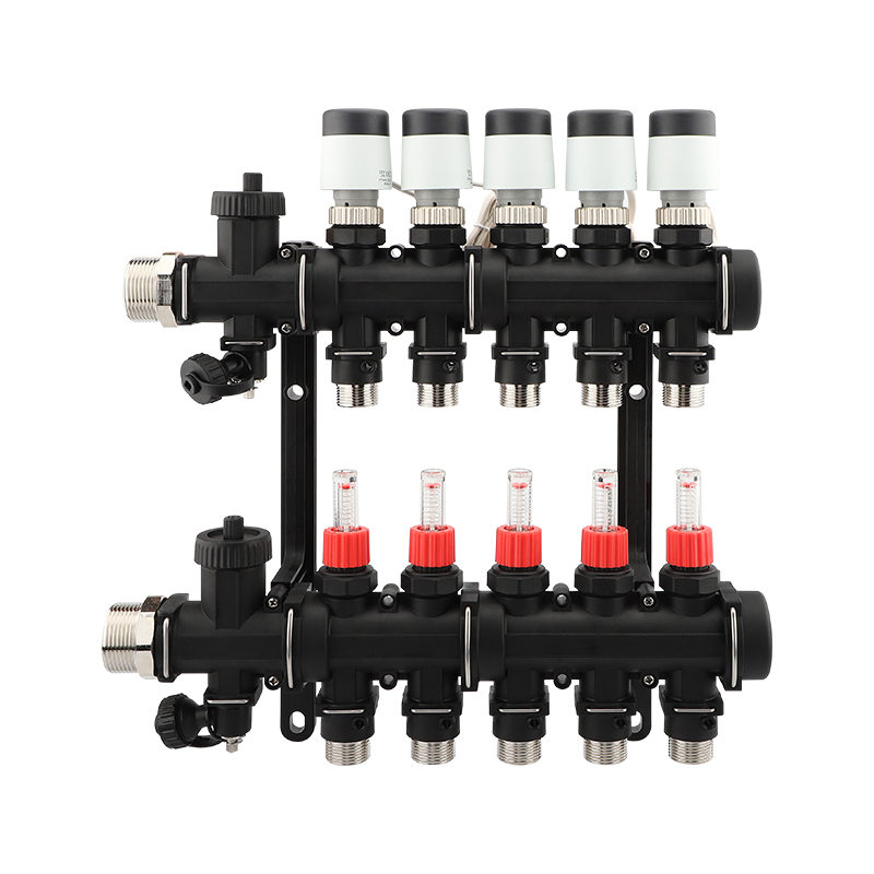 Plastic manifold water floor heating
