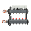 Ball valve of HVAC manifold with thermometer