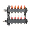 The two branches of the floor heating manifold are equipped with water flow controllers
